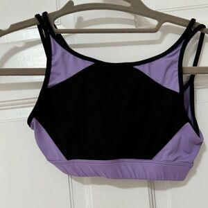 Girl’s Black and Purple Sports Bra